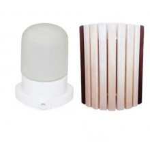 Світильник для лазні LINDNER Lisilux + Огорожа світильника з термовставкою для лазні та сауни PRO 330х270 мм