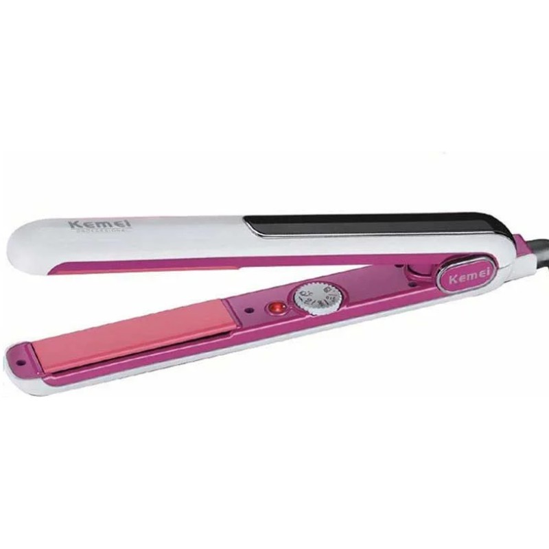 Праска для волосся Kemei Km-1883 Біло-рожевий (247949)