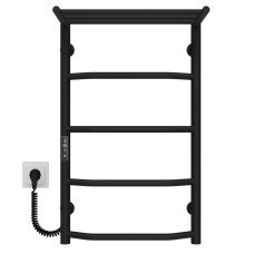 Рушникосушарка електрична Трапеція з полицею П5 400х700 Deffi Чорний JD03 (C.TP.70.40.5.E.B.L.1)