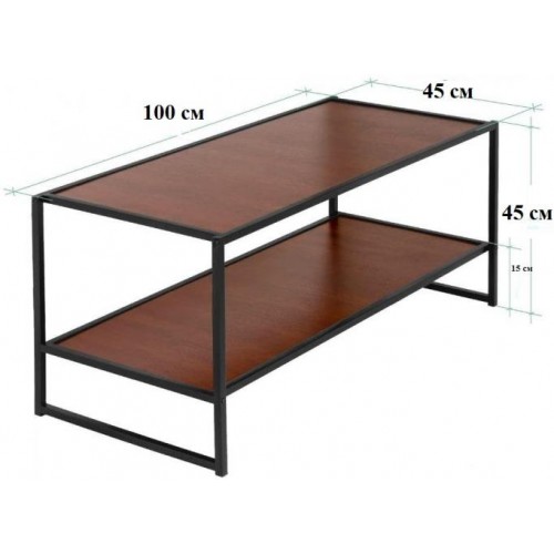 Тумба під телевізор GoodsMetall із металу в стилі Лофт 1000х450х400 Т142