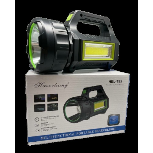 Прожектор акумуляторний Haoerliang HEL-T95-LED+COB USB на сонячній батареї (1924658195) Прожектор акумуляторний Haoerliang HEL-T95-LED+COB USB на сонячній батареї (1924658195)