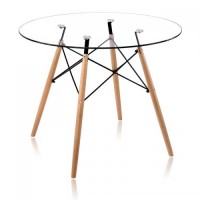 Стіл обідній SDM Імз дерево бук 80 см Скло (93037) Стіл обідній SDM Імз дерево бук 80 см Скло (93037)