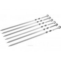 Набір шампурів із сталі 6 шт 60,5 см A-PLUS 1834 Набір шампурів із сталі 6 шт 60,5 см A-PLUS 1834