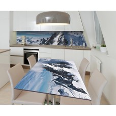 Наклейка 3Д вінілова на стіл Zatarga «Неприступна вершина» 600х1200 мм для будинків, квартир, столів, кав'ярень