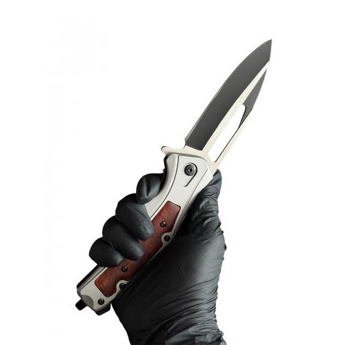 Ніж туристичний Gorillas BBQ 5048 22 см Сірий (KN1034)