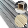 Декоративна стінова рейка Sticker Wall 160*23*3000мм (D) SW-00001529 Темно-сіра