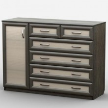 Комод Тиса Мебель АКМ-47 1 Венге Дуб молочний 90x45x120 см