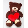 Плюшевий ведмедик з серцем Mister Medved Террі 160 см Бурий (034)