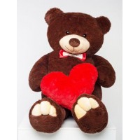 Плюшевий ведмедик з серцем Mister Medved Террі 160 см Бурий (034) Плюшевий ведмедик з серцем Mister Medved Террі 160 см Бурий (034)