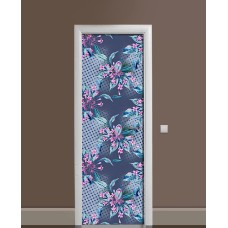 Наклейка на двері Zatarga «Вельветова галявина» 650х2000 мм вінілова 3Д наклейка декор самоклеюча