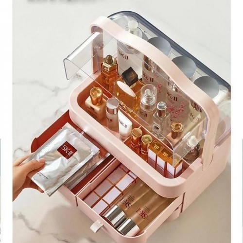 Органайзер для косметики настільний Stenson Cosmetics Storage Box LD-288 Pink