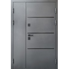 Двері вхідні вуличні полуторні Трек Метал/МДФ Антрацит Ваш ВиД 1200х2050х90 Ліве/Праве