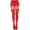 Панчохи Leg Avenue Leg Avenue Lace thigh highs & garterbelt Red One Size