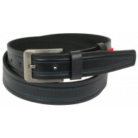 Шкіряний ремінь Skipper 110-130 x 3.8 см Чорний (1065-38)