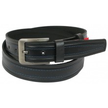 Шкіряний ремінь Skipper 110-130 x 3.8 см Чорний (1065-38)