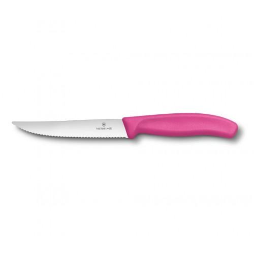 Кухонний ніж Victorinox SwissClassic Gourmet для стейку та піци 120 мм Рожевий (6.7936.12L5) Кухонний ніж Victorinox SwissClassic Gourmet для стейку та піци 120 мм Рожевий (6.7936.12L5)