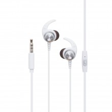Дротові навушники Deepbass 3.5 mm D-SP100 вакуумні з мікрофоном 1.2 m White