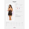 Прозора сорочка з відкритими грудьми Obsessive Pearlove chemise & thong black S/M, трусики в інтернет супермаркеті PbayMarket!