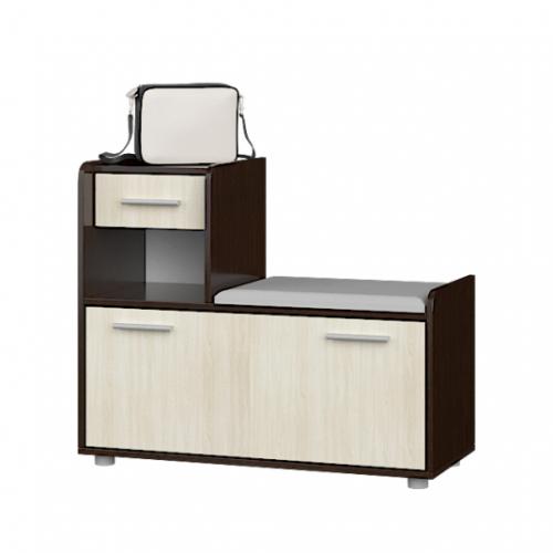 Тумба для взуття Еверест Тандем (тумба ліва) Венге комбі (90х38х74, 2 см) Тумба для взуття Еверест Тандем (тумба ліва) Венге комбі (90х38х74, 2 см)