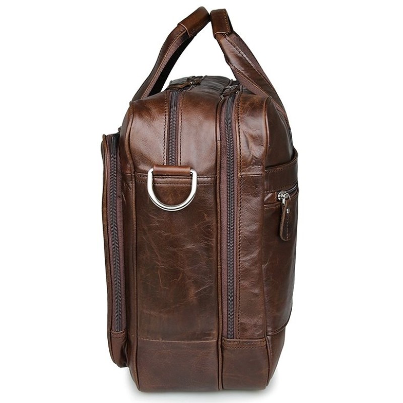Сумка чоловіча Vintage 14371 для ноутбука 17 дюймів Коричнева