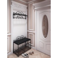 Комплект: вішалка/пуф Tenero Дартмуд Чорний (1592) Комплект: вішалка/пуф Tenero Дартмуд Чорний (1592)