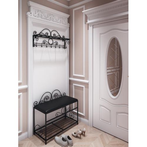 Комплект: вішалка/пуф Tenero Дартмуд Чорний (1592) Комплект: вішалка/пуф Tenero Дартмуд Чорний (1592)