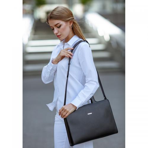 Жіноча шкіряна сумка для ноутбука та документів BlankNote 15 Black (BN-BAG-36-g) Жіноча шкіряна сумка для ноутбука та документів BlankNote 15 Black (BN-BAG-36-g)