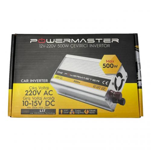 Перетворювач напруги інвертор автомобільний PowerMaster 12v 220v 500W (1756375612) в інтернет супермаркеті PbayMarket!