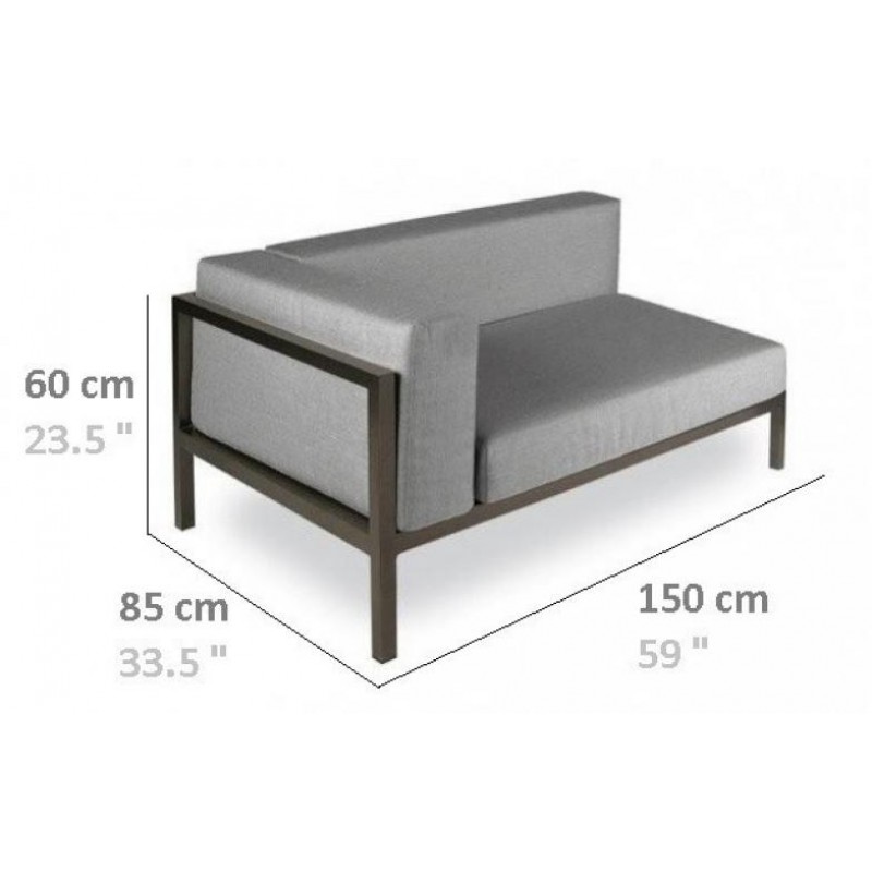 Модульний диван кутовий у стилі Loft NS-1010 630x1500x850 мм Черный