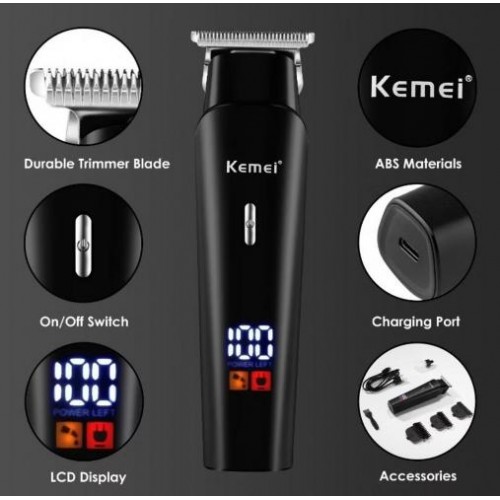 Машинка для стрижки волосся Kemei KM-1113 5 Вт Чорний (2390000005) Машинка для стрижки волосся Kemei KM-1113 5 Вт Чорний (2390000005)