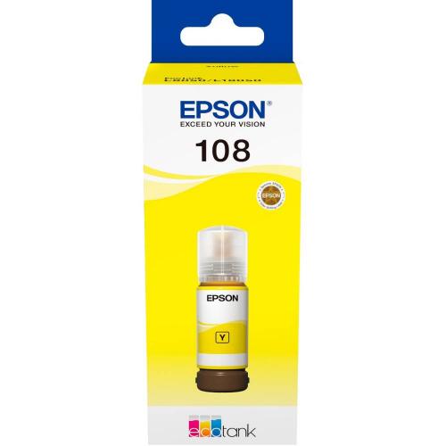 Контейнер з чорнилом Epson 108 70 мл Yellow L8050/18050 C13T09C44A (10915) Контейнер з чорнилом Epson 108 70 мл Yellow L8050/18050 C13T09C44A (10915)