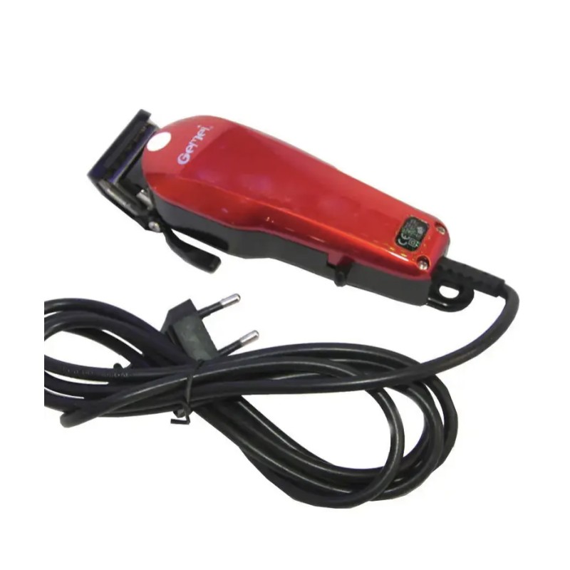 Машинка провідна для стрижки волосся з регулюванням довжини та насадками Gemei GM-1005 Red