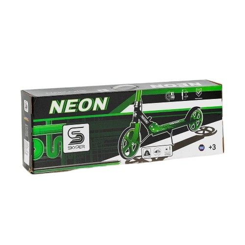 Самокат двоколісний Skyper Neon 52 х 10 см Green and Black (127932)
