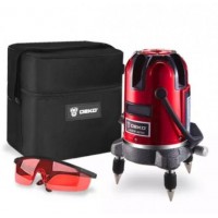 Лазерний рівень нівелір DEKO 5 ліній 6 точок Сумка/Батарейки/Окуляри/Блок живлення 220V (UFH348FJV)