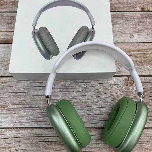 Повнорозмірні бездротові навушники-гарнітура Bluetooth з акумулятором Macaron MP90 з MP3 плеєром/AUX/microSD Зелені