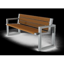 Вулична лава в стилі Loft NS-2203 830x1600x400 мм Серый