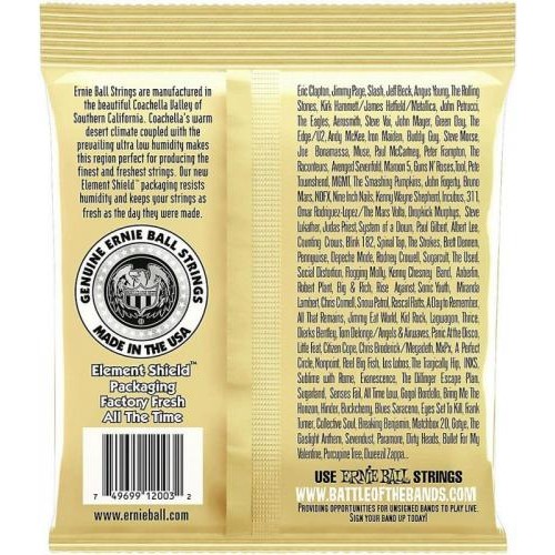 Струни для акустичної гітари 6 шт Ernie Ball 2003 Earthwood Acoustic 80/20 Bronze Medium Light 12/54 Струни для акустичної гітари 6 шт Ernie Ball 2003 Earthwood Acoustic 80/20 Bronze Medium Light 12/54