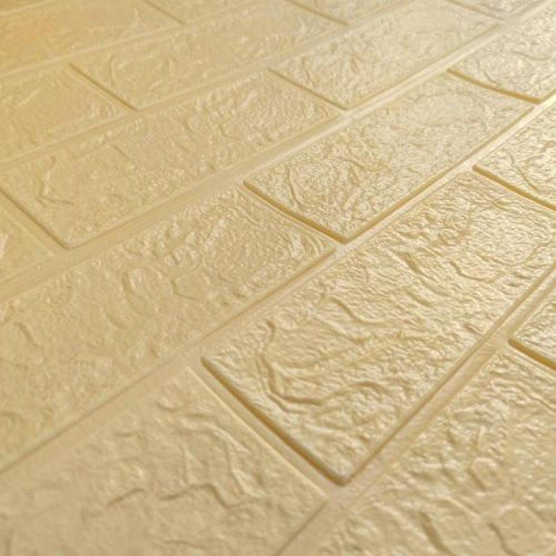 Самоклеюча 3D панель Sticker Wall під бежеву цеглу в рулоні 3080x700x3мм (R009-3)