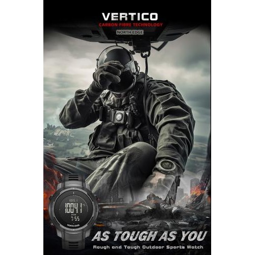 Наручний годинник чоловічий з компасом North Edge Vertico Чорний (3107) Наручний годинник чоловічий з компасом North Edge Vertico Чорний (3107)