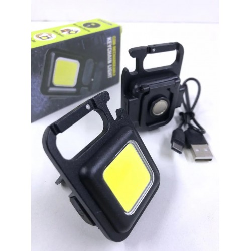 Брелок LED-ліхтарик акумуляторний яскравий з карабіном та магнітом CARPRIE W-5138