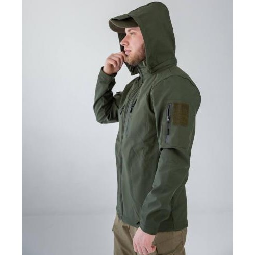 Куртка чоловіча No Brand Soft Shell 2XL Оливковий (2545104076) Куртка чоловіча No Brand Soft Shell 2XL Оливковий (2545104076)
