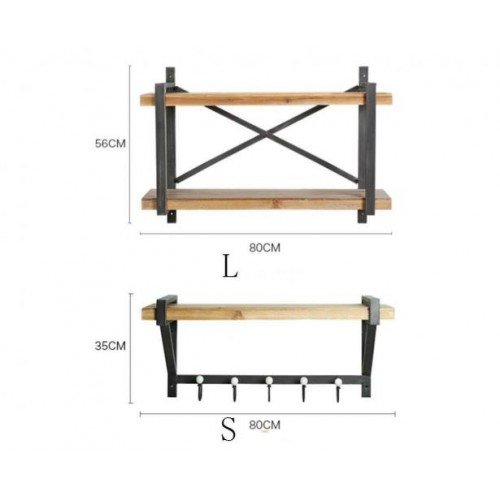 Полиці навісні GoodsMetall в стилі LOFT 800х560х250 П3 Полиці навісні GoodsMetall в стилі LOFT 800х560х250 П3