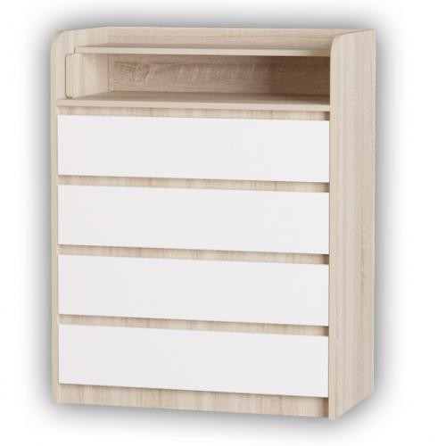 Комод пеленальний Еверест Мікс Телескопи 80х45х101 см Сонома + Білий