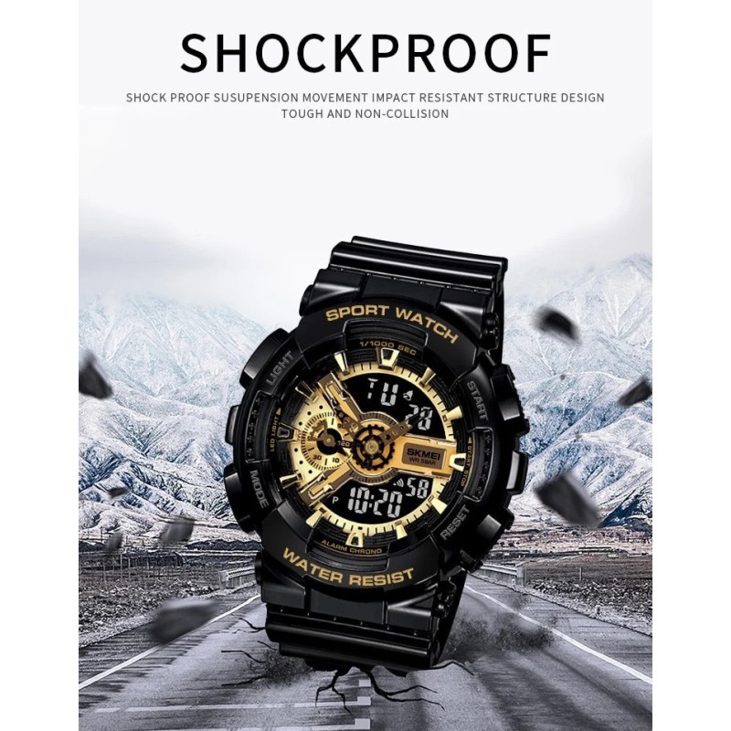 Наручний тактичний годинник Skmei 1688 Чорний