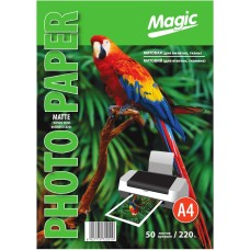 Фотопапір матовий для візиток Magic А4 220 г/м2 50 шт Білий (10226)