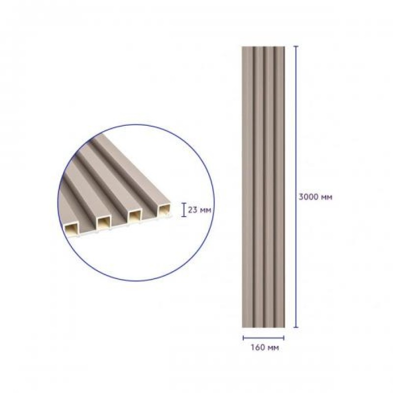 Декоративна стінова рейка 3000*160*23мм (D) SW-00001859 Sticker Wall