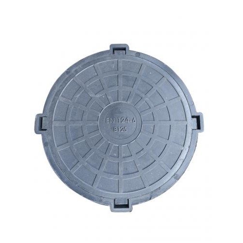 Люк полімерпіщаний середній В125 чорний Люк полімерпіщаний середній В125 чорний