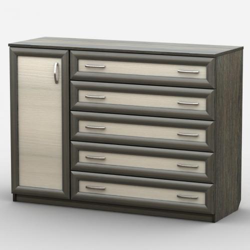 Комод Тиса Мебель АКМ-35 2 Венге Дуб молочний 90x60x120 см