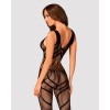 Сітчастий бодістокінг з вирізами та малюнком Obsessive Bodystocking G328 S/M/L, чорний, комбінезон в інтернет супермаркеті PbayMarket!