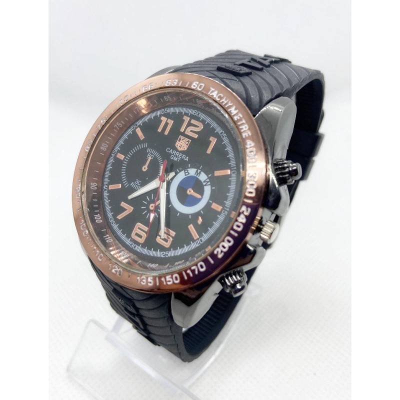 Годинник чоловічий наручний Carrera GMT BMW Clockhouse Чорний з бронзою (IBW878B)